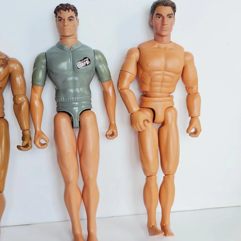 Lot of 5 Action Figures 4 Ultra Corps 1 Power Team Nude Vintage Military 1315‎